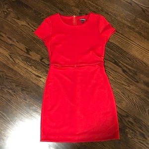 Red mini dress with cut out